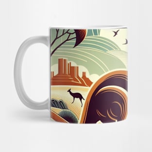 Kangaroo Landscape Mug